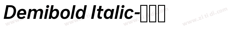Demibold Italic字体转换